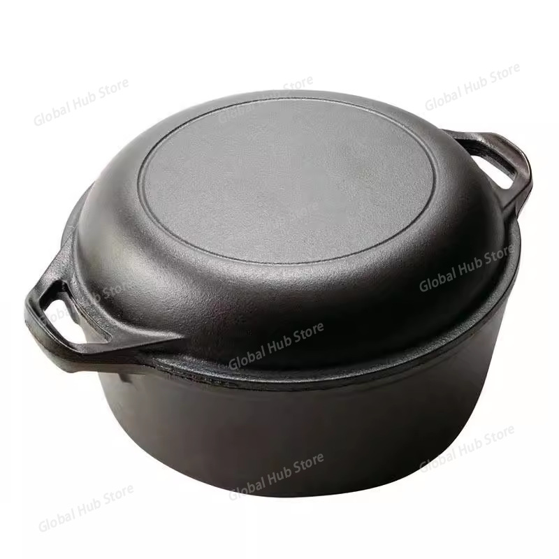 2 in 1 Cast Iron Dutch Oven wi - Camp Dutch Oven Cast ulasan dan harga