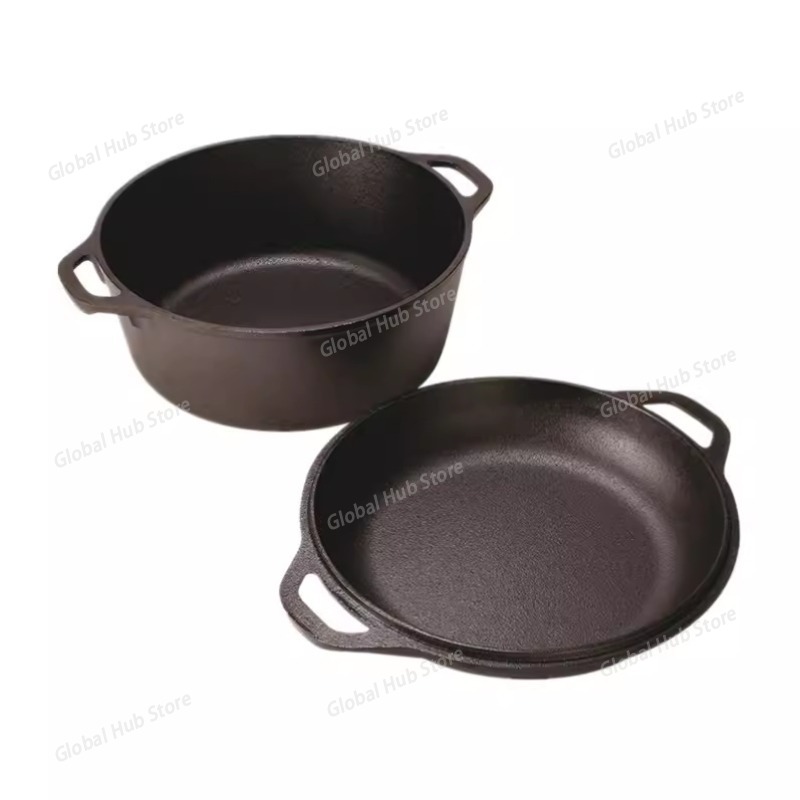 2 in 1 Cast Iron Dutch Oven wi - Camp Dutch Oven Cast ulasan dan harga