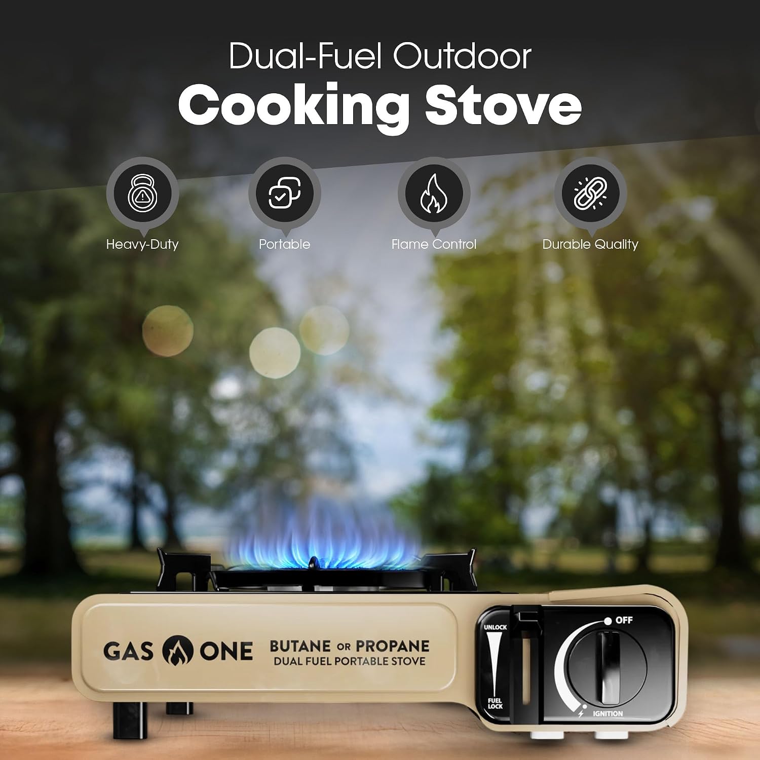 Dual Fuel Propane Butane Gas C - Camping Cooking Flat Top ulasan dan harga