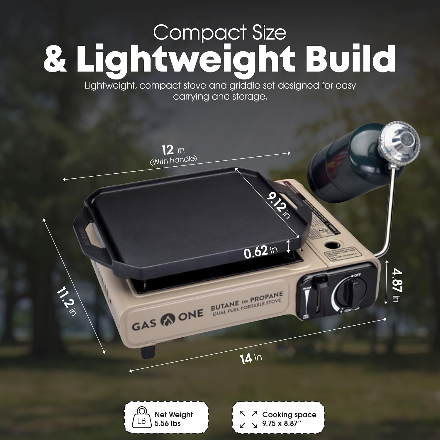 Dual Fuel Propane Butane Gas C - Camping Cooking Flat Top ulasan dan harga