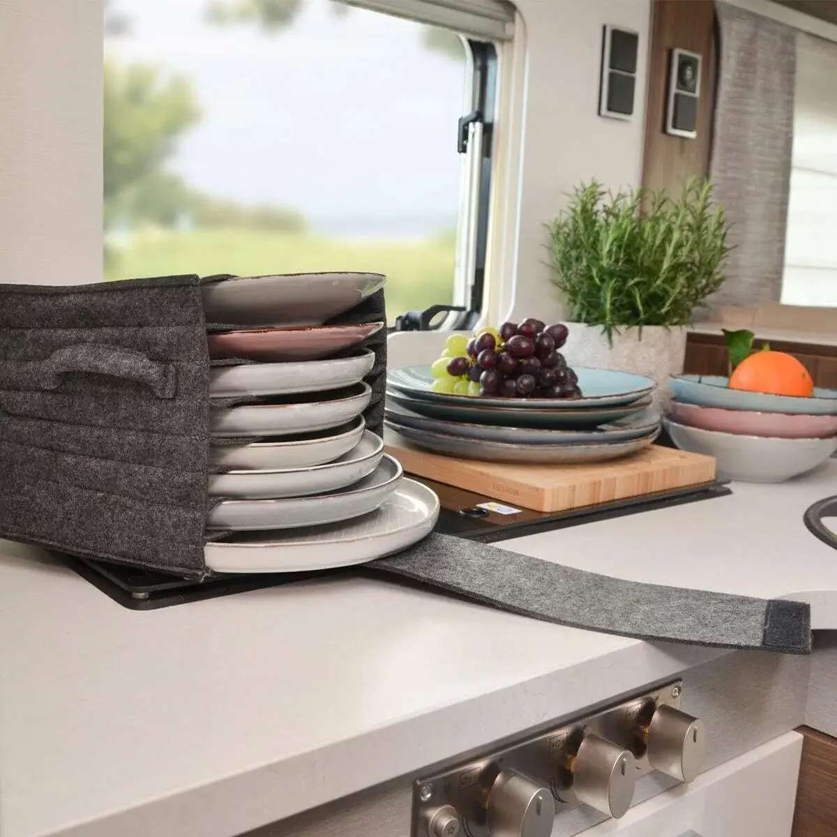 Felt Plate Dish Cup Storage Ba - Camping Cooking Organizer ulasan dan harga
