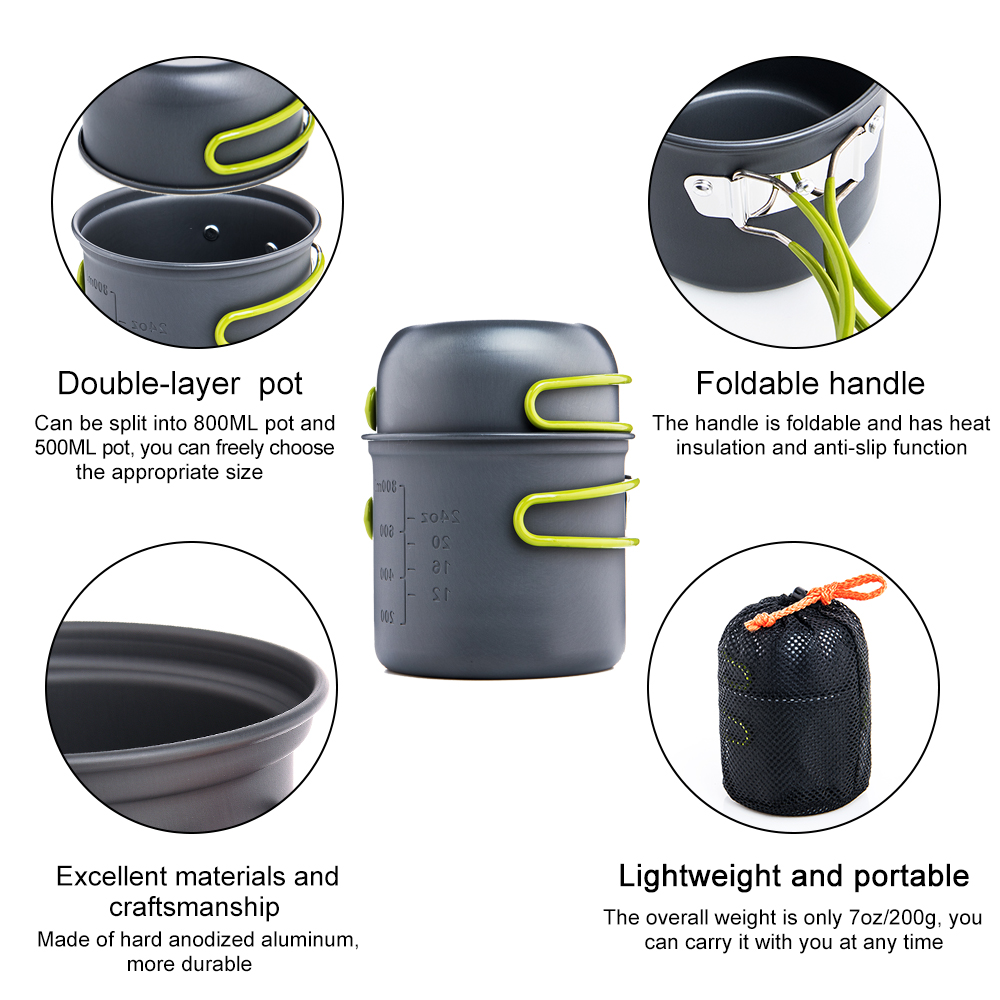 Widesea Ultralight Camping Coo - Quality Camping Cooking Set ulasan dan harga