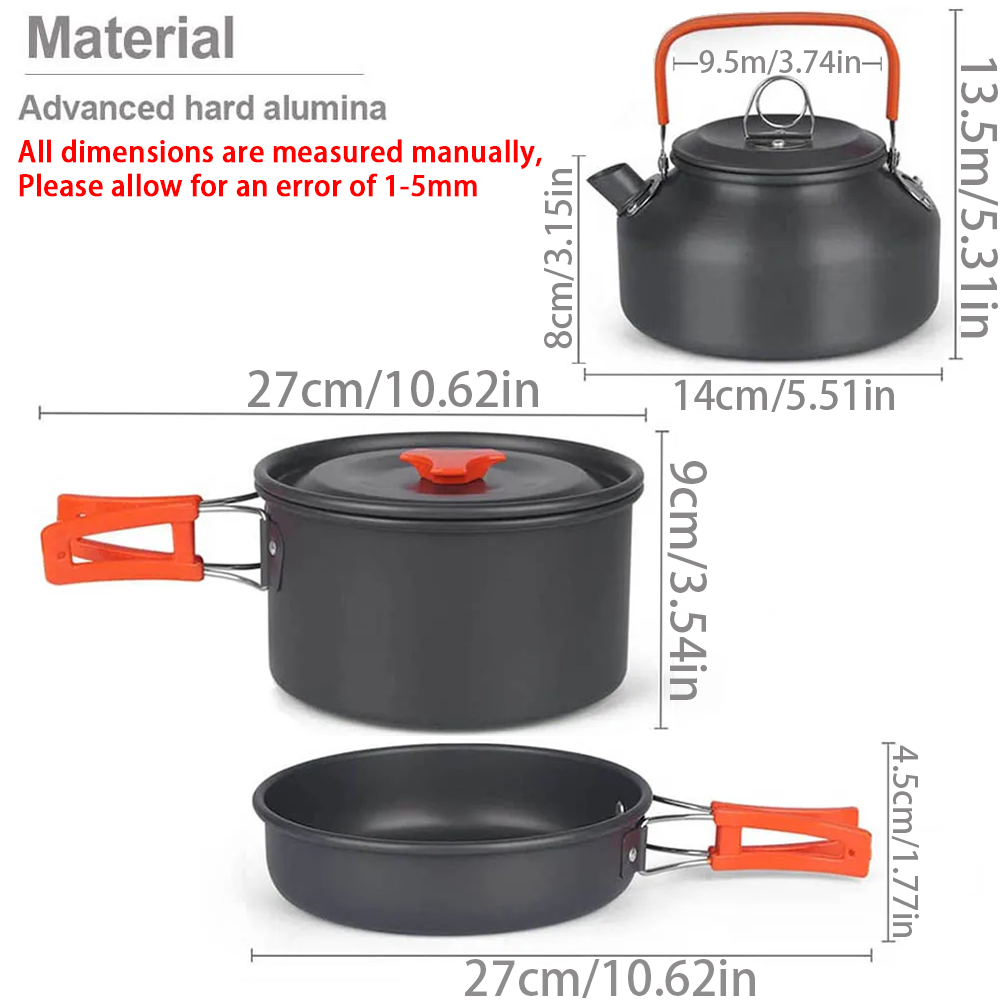 1pcs/1set Camping Cookware Kit - Camping Cooking Organizer ulasan dan harga