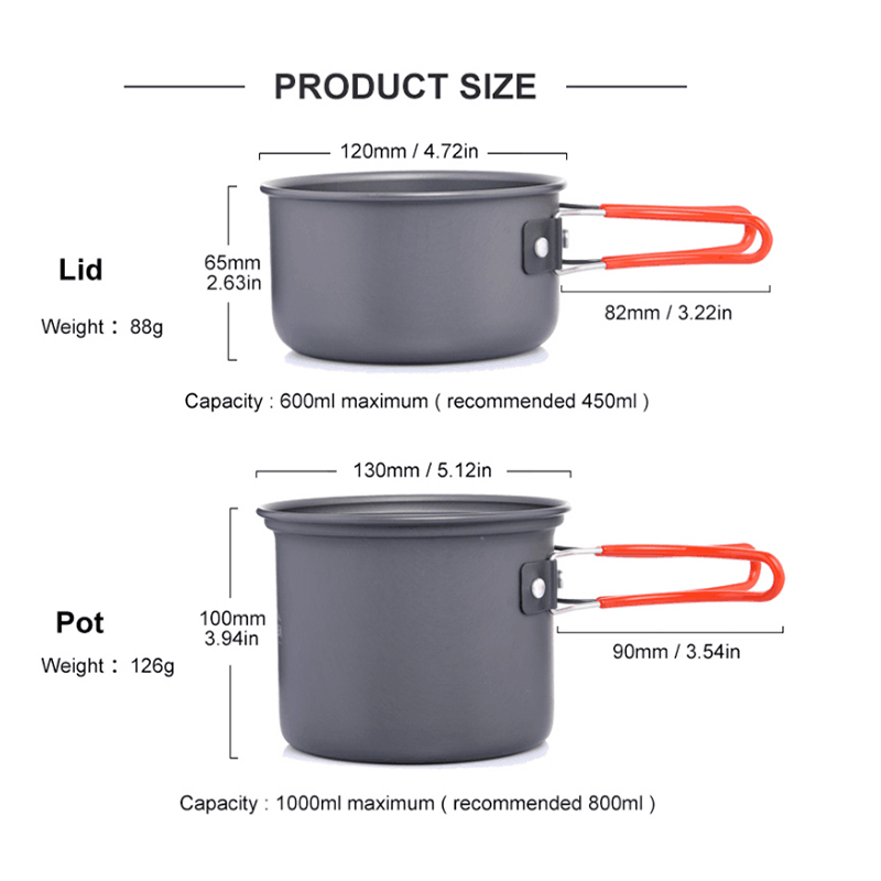 Widesea Ultralight Camping Coo - Quality Camping Cooking Set ulasan dan harga