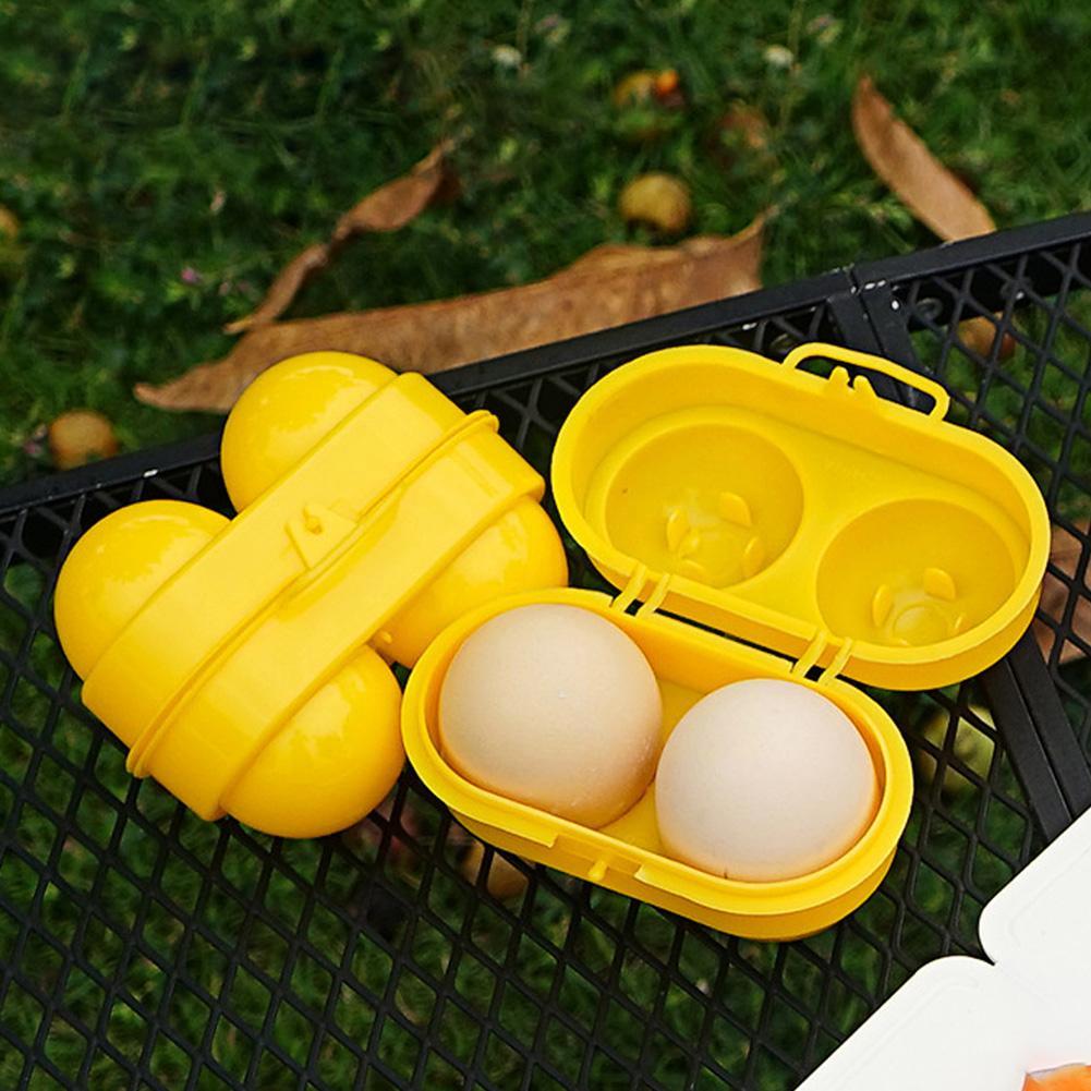 2 Grid Egg Storage Box Contain - Camping Cooking Organizer ulasan dan harga