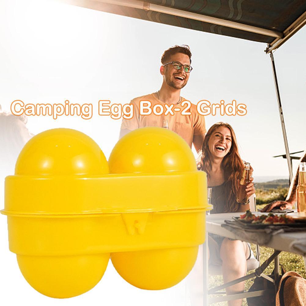 2 Grid Egg Storage Box Contain - Camping Cooking Organizer ulasan dan harga
