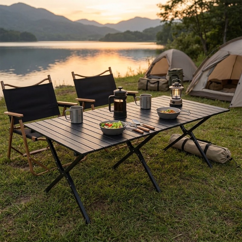 Portable Foldable Egg Roll Tab - Camping Cooking Table ulasan dan harga