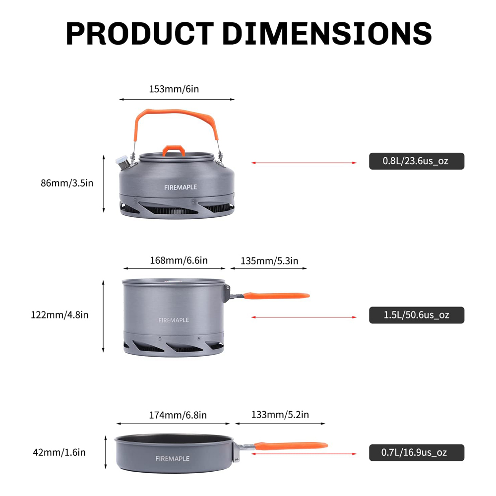 Fire Maple Camping Cookware Ut - Quality Camping Cooking Set ulasan dan harga