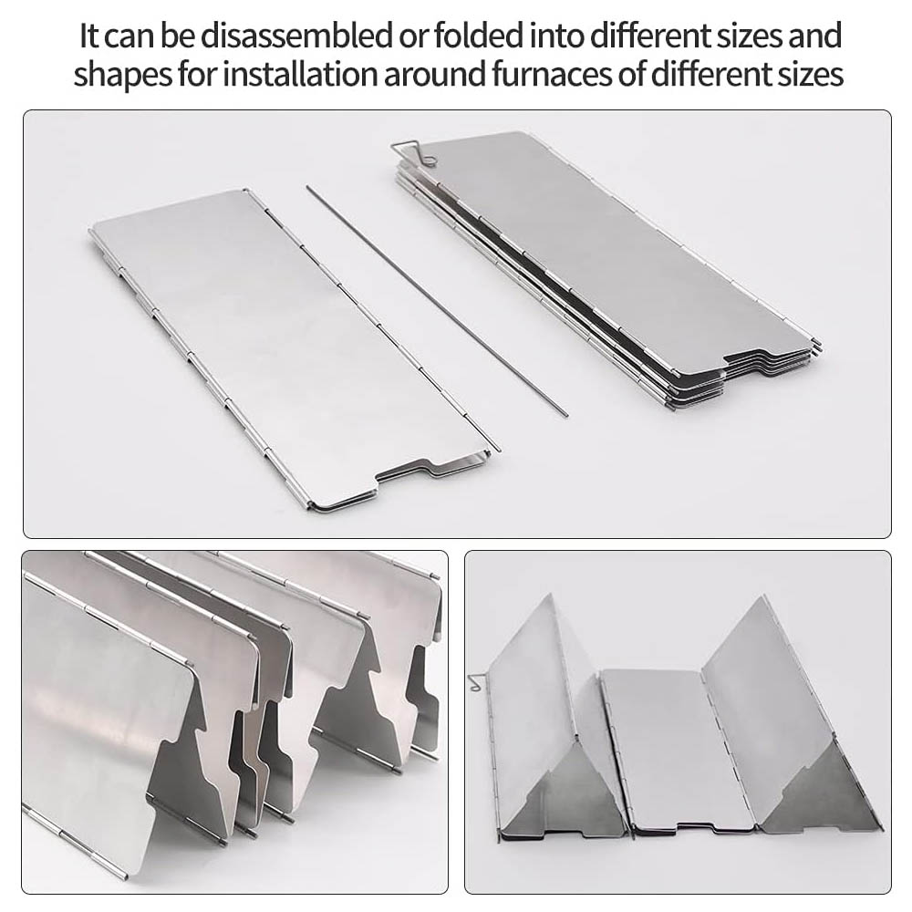 8 Plates Aluminum Windscreen S - Quality Camping Cooking Set ulasan dan harga